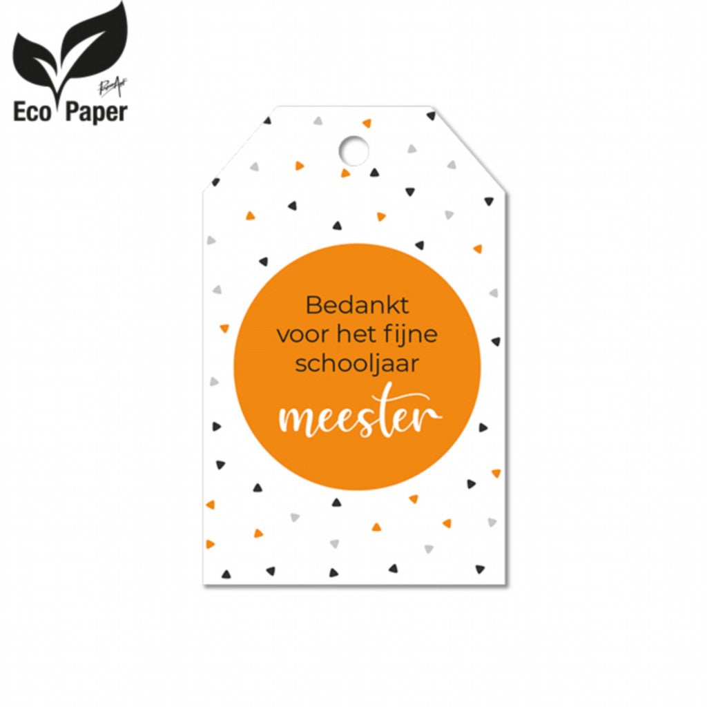 Kadokaart Bedankt voor het fijne schooljaar meester 20 stuks