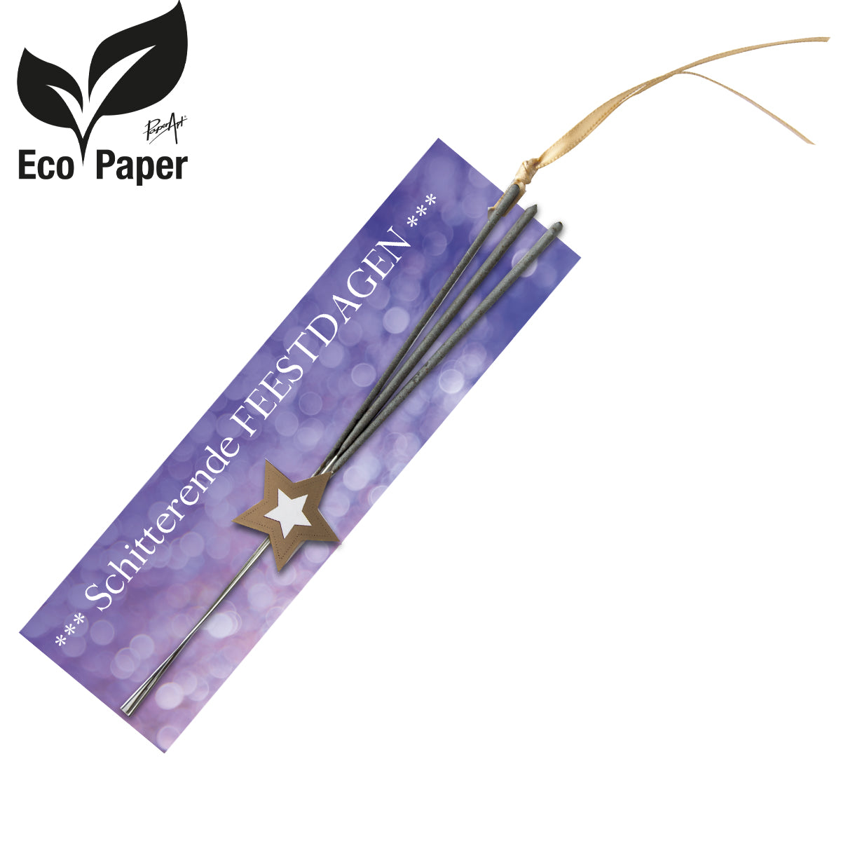 Kadokaart Eco Galactic - Schitterende Feestdagen - Vuurwerksterretjes 6 stuks