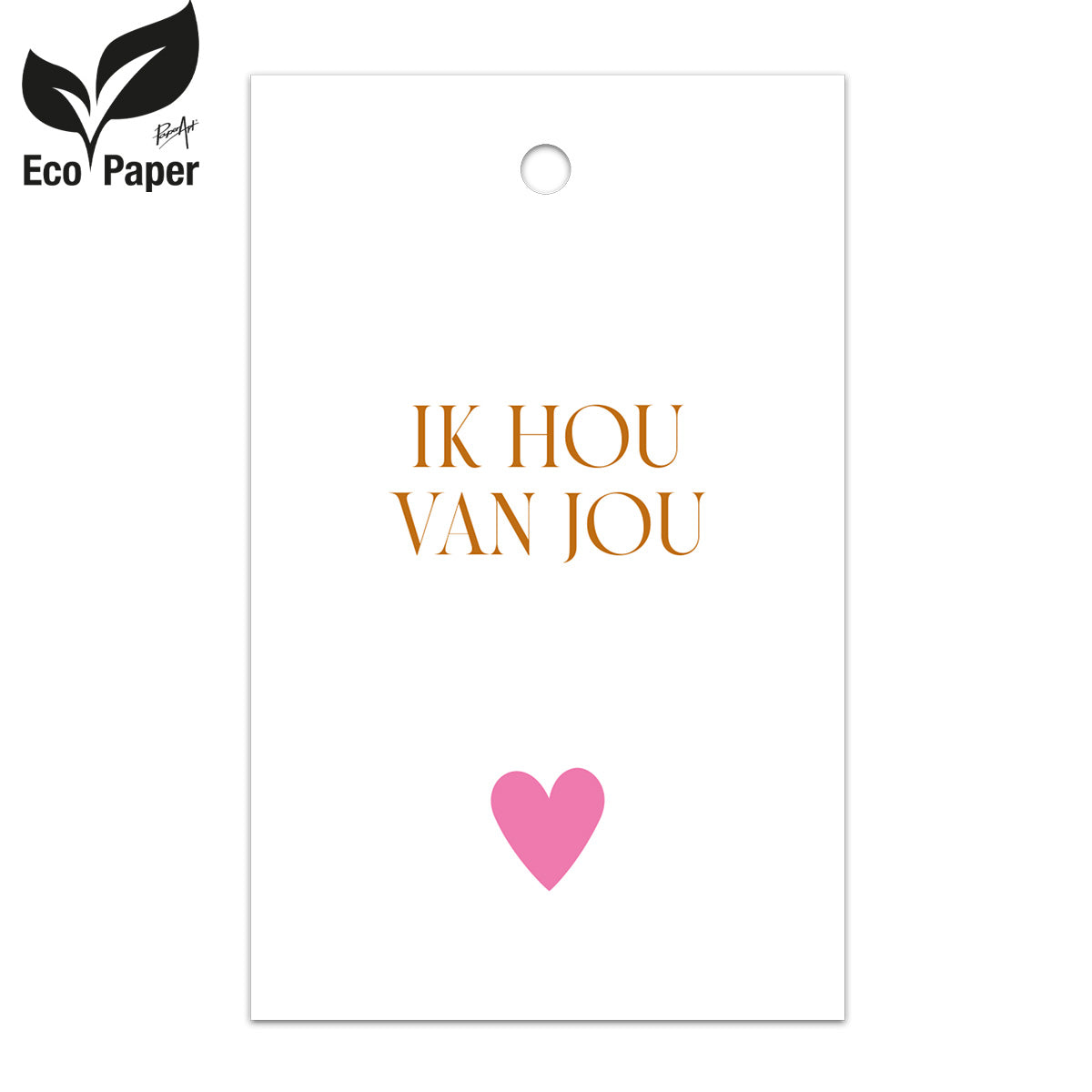 Kadokaart Eco Indy- Ik hou van jou 25 stuks