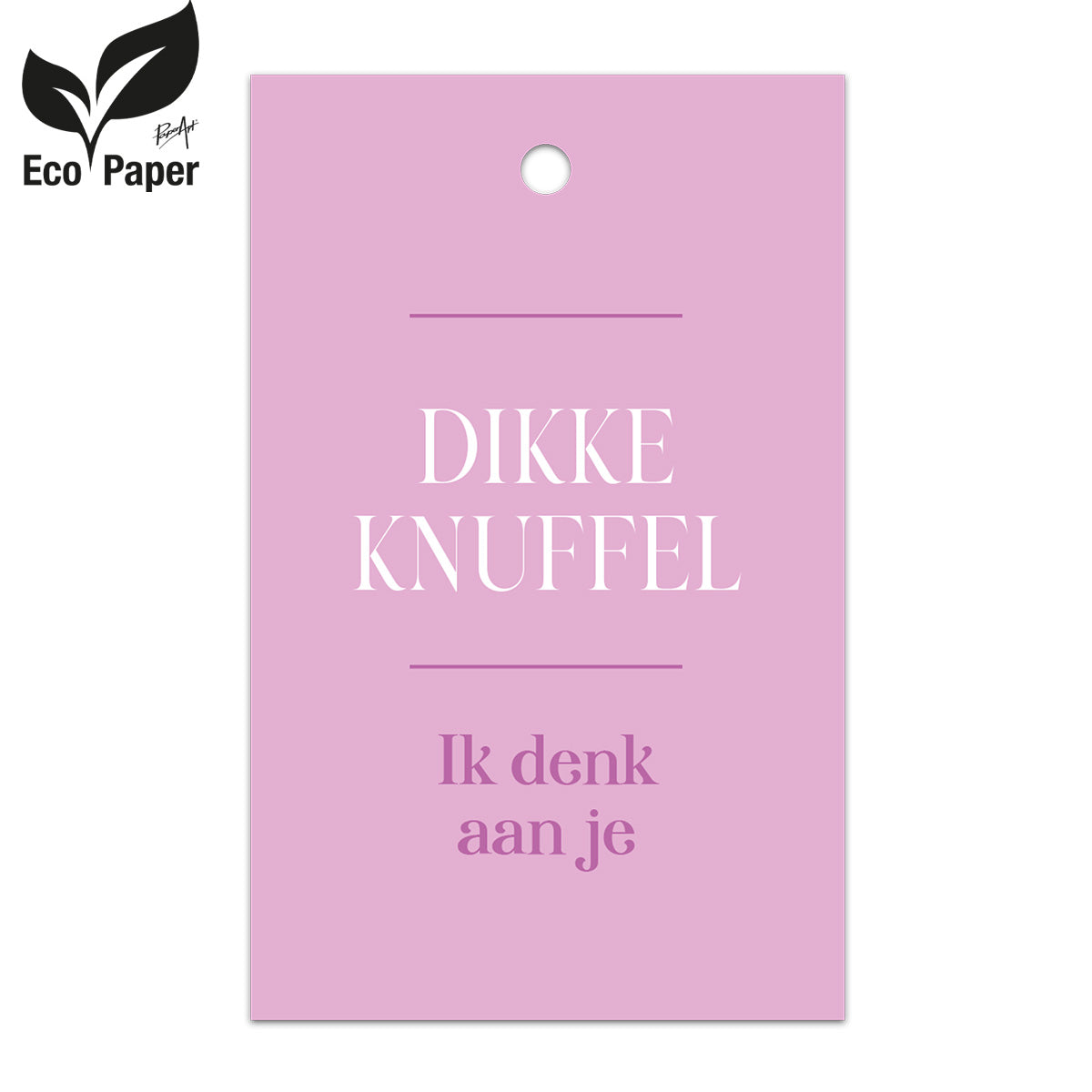 Kadokaart Eco Indy- Dikke knuffel - Ik denk aan je 25 stuks