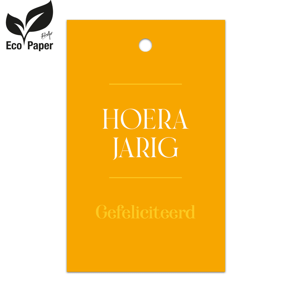 Kadokaart Eco Indy- Hoera jarig - Gefeliciteerd 25 stuks