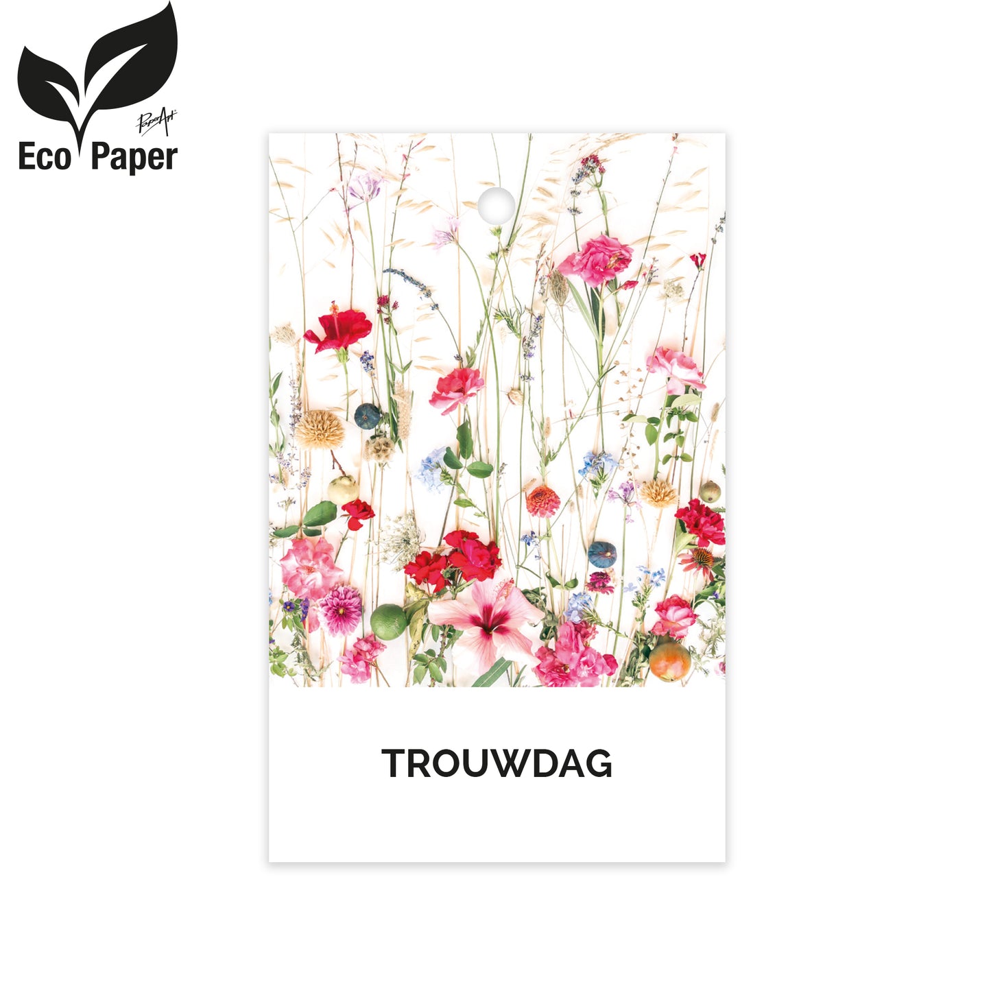 Kadokaart Eco Wildflower - Trouwdag 25 stuks