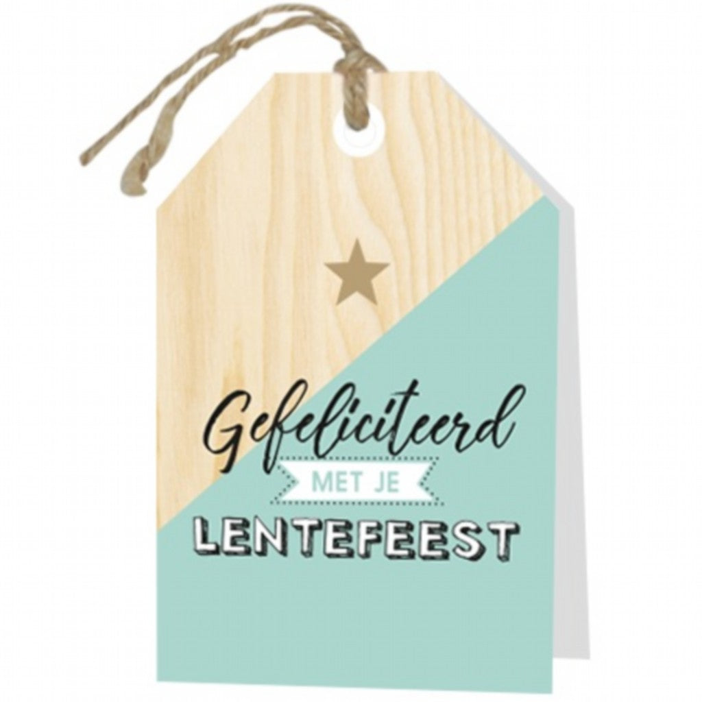 Wenskaart Gefeliciteerd met je lentefeest 6 stuks