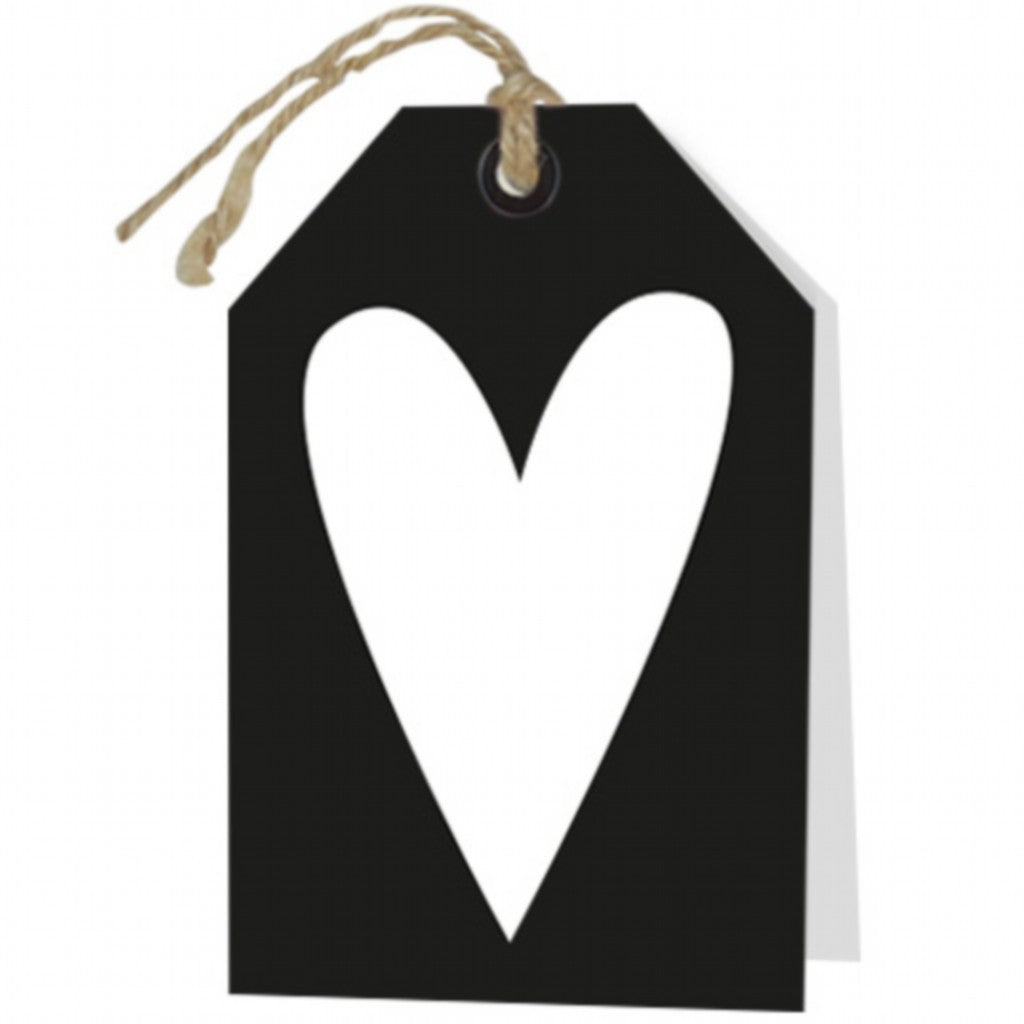 Grußkarte Blanko Herz 6 Stück