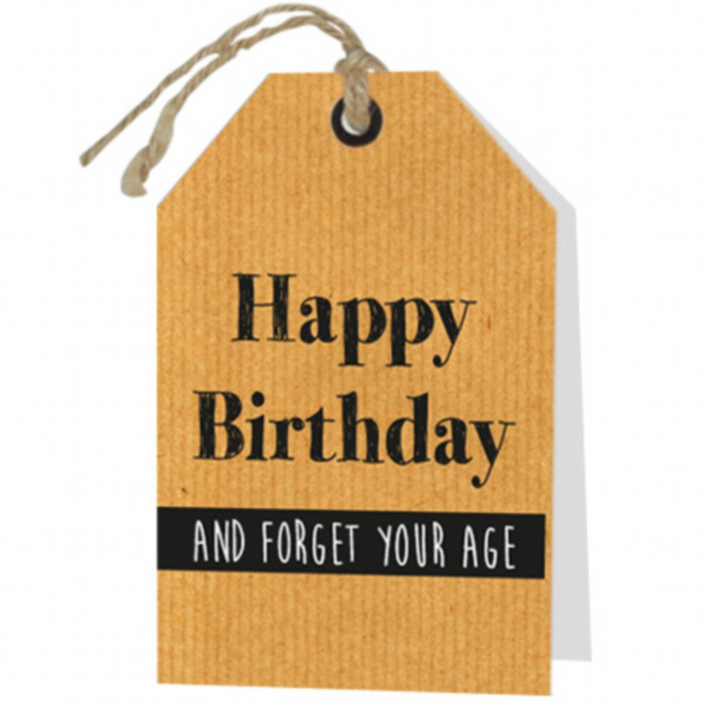 Wenskaart Happy Birthday and forget your age 6 stuks