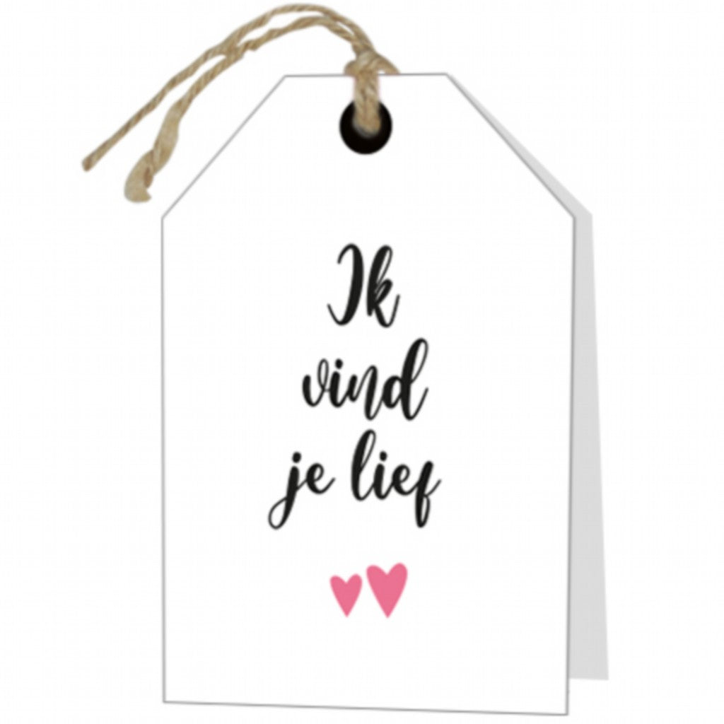 Wenskaart Ik vind je lief 6 stuks