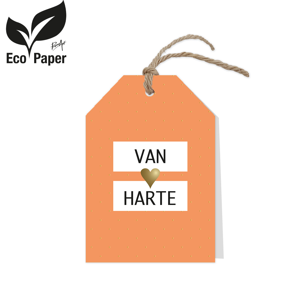 Wenskaart Van harte 6 stuks