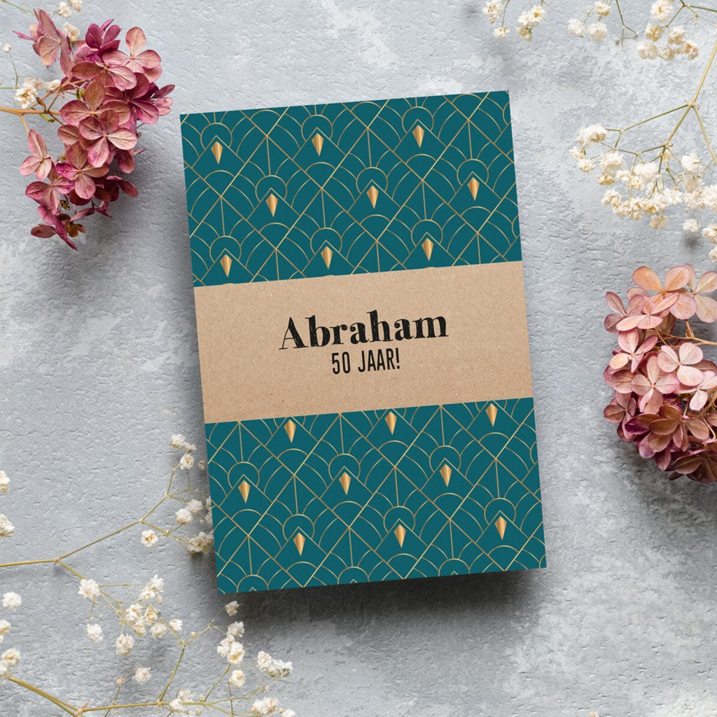 Greeting card Abraham 50 years 6 pieces
