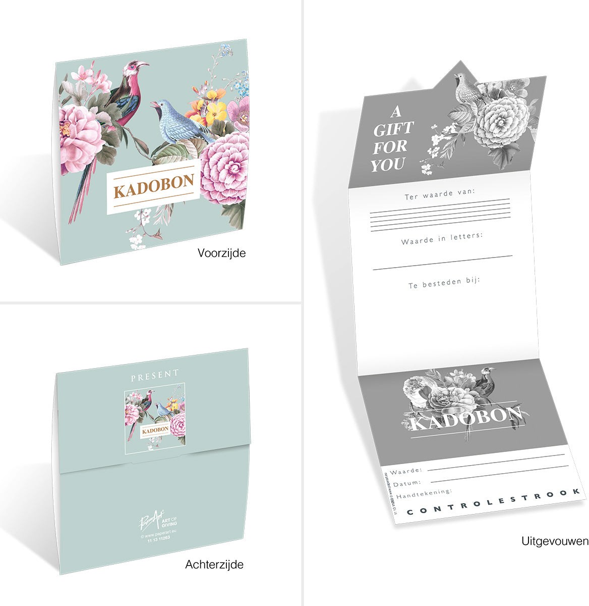 Geschenkgutschein Present - Geschenkgutschein Blumen 12 Stück
