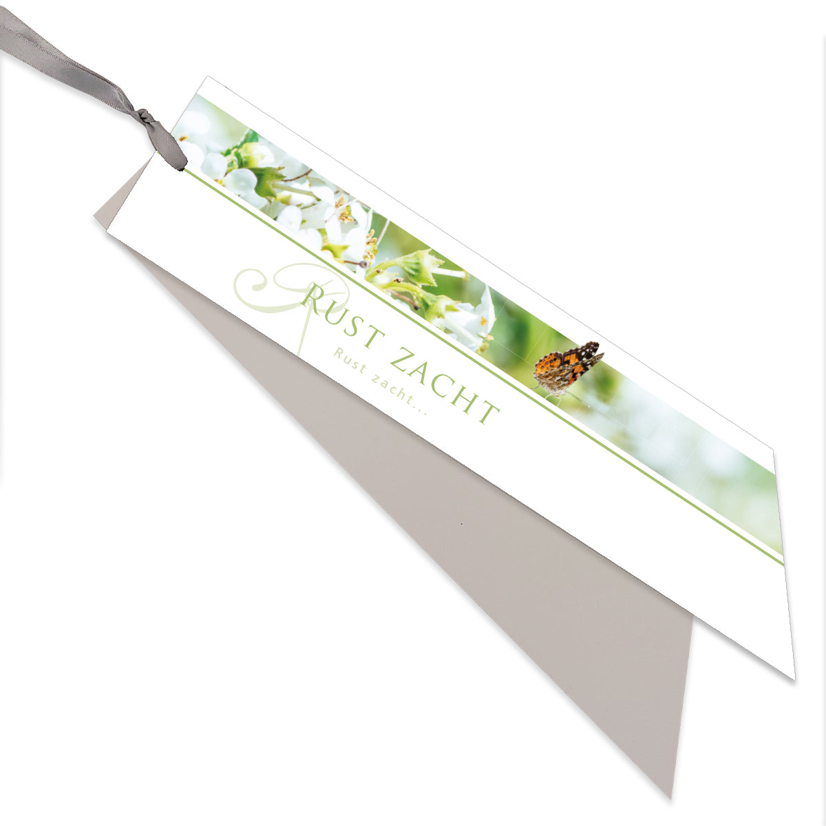Big Ribbon Condolence Card - Rest in Peace 6 pieces