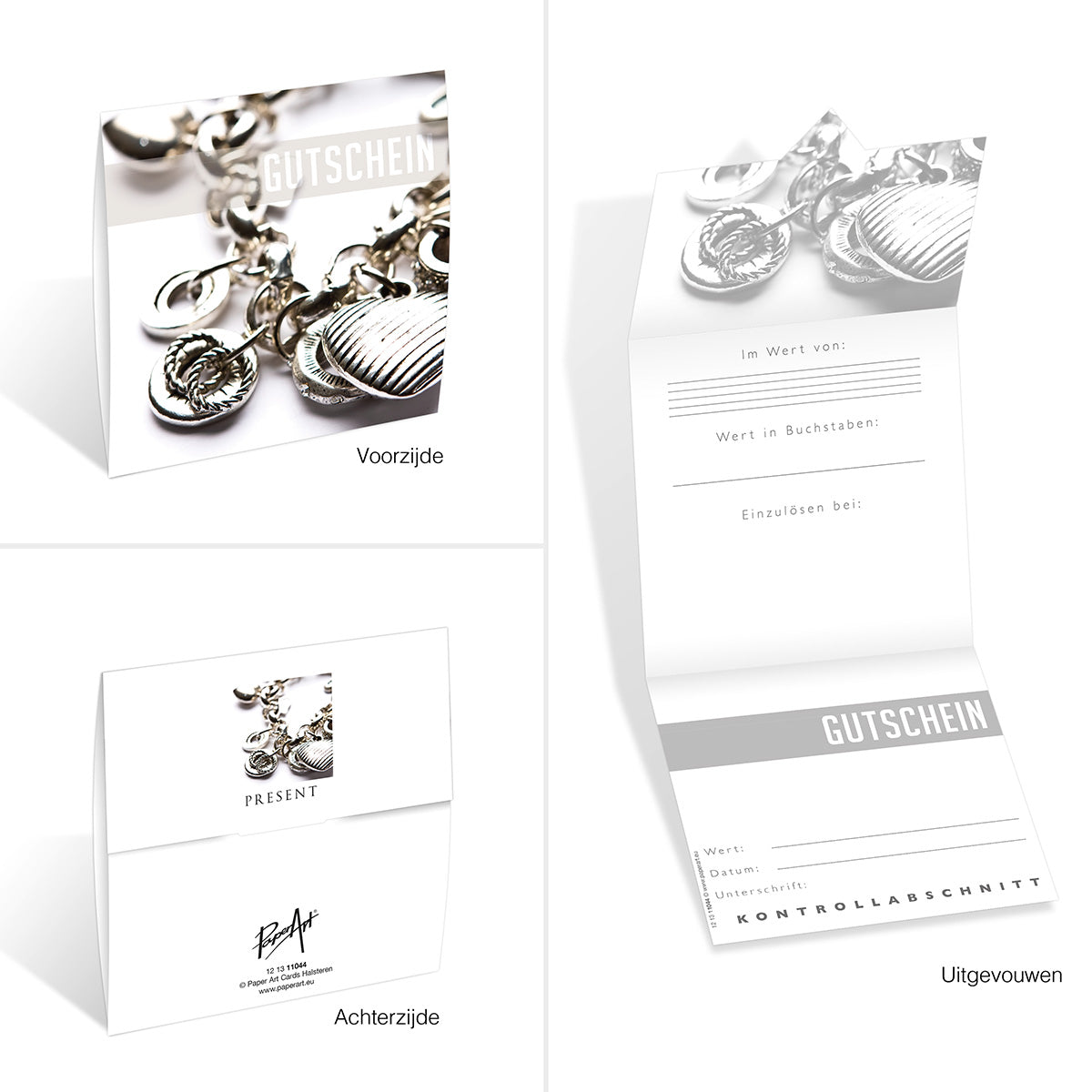 Geschenkgutschein Present DE - Gutschein - Armband 12 Stück