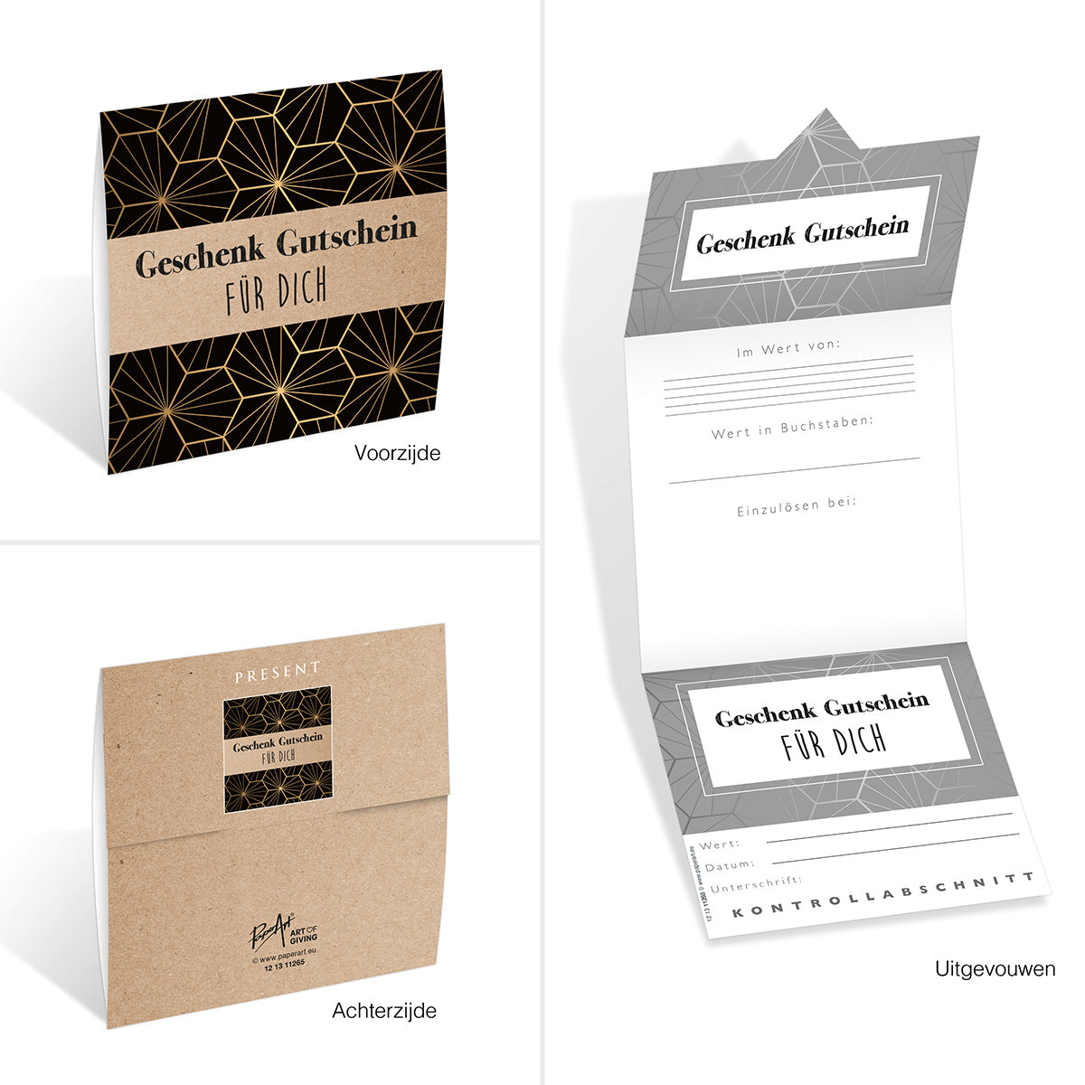 Gift voucher Present DE - Gutschein - Fur dich v2 12 pieces