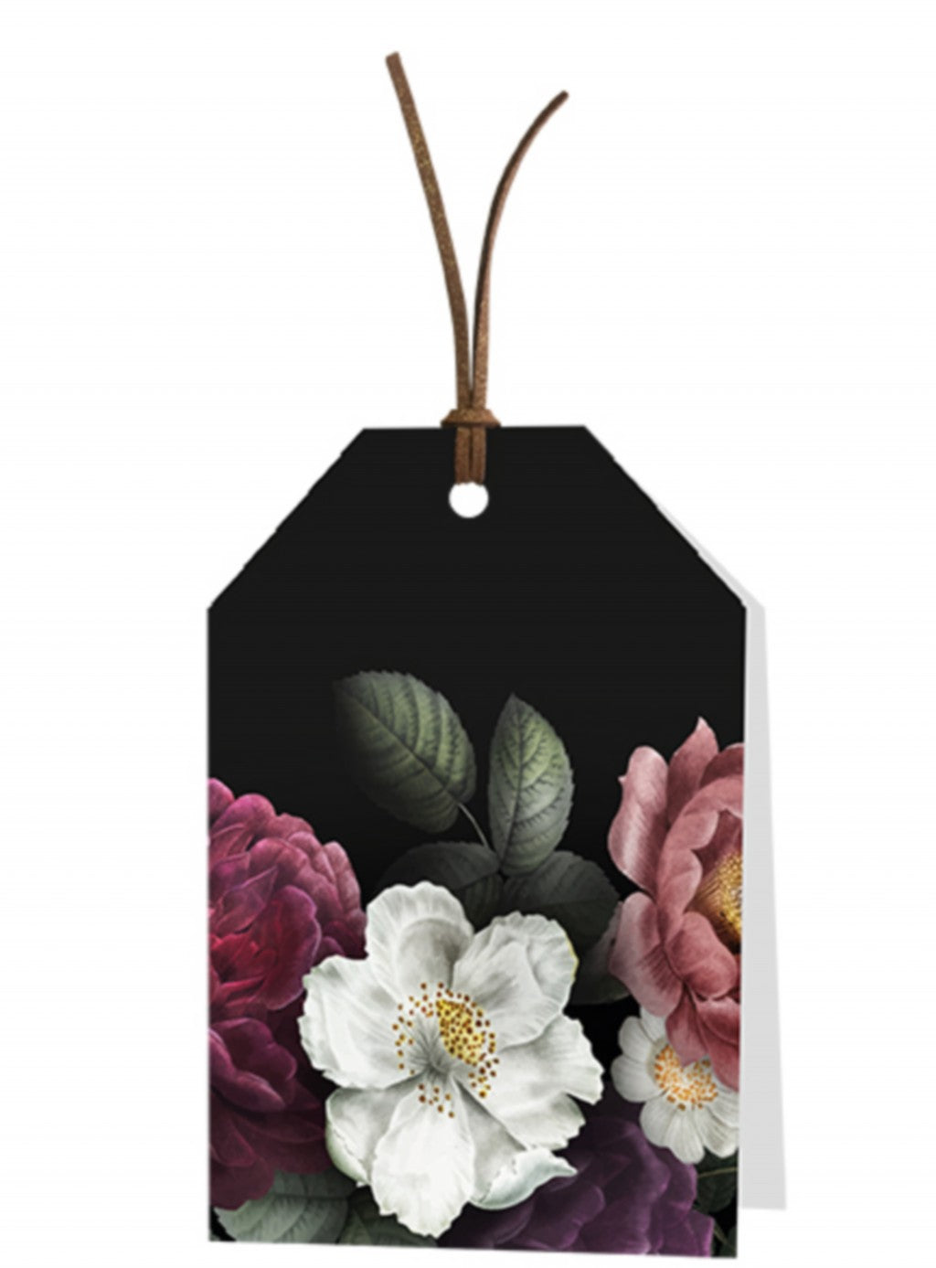 Wenskaart Blank white flower 6 stuks