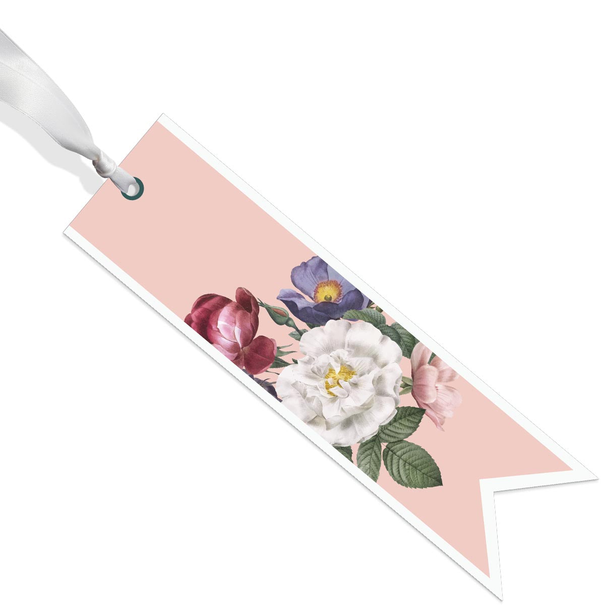 Trauerkarte Kondolenzband Estee - Blanco - Blumen 12 Stück