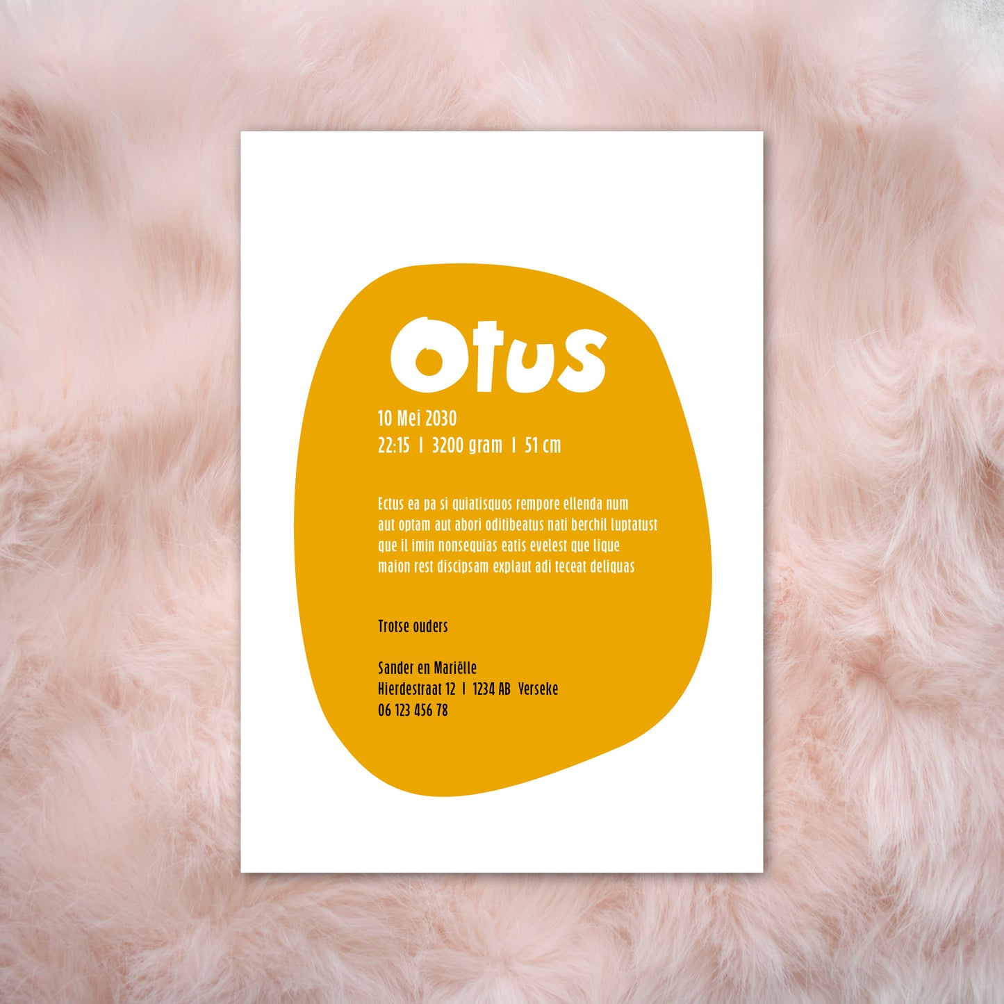 Geboortekaart Fladdervriendjes serie - Otus