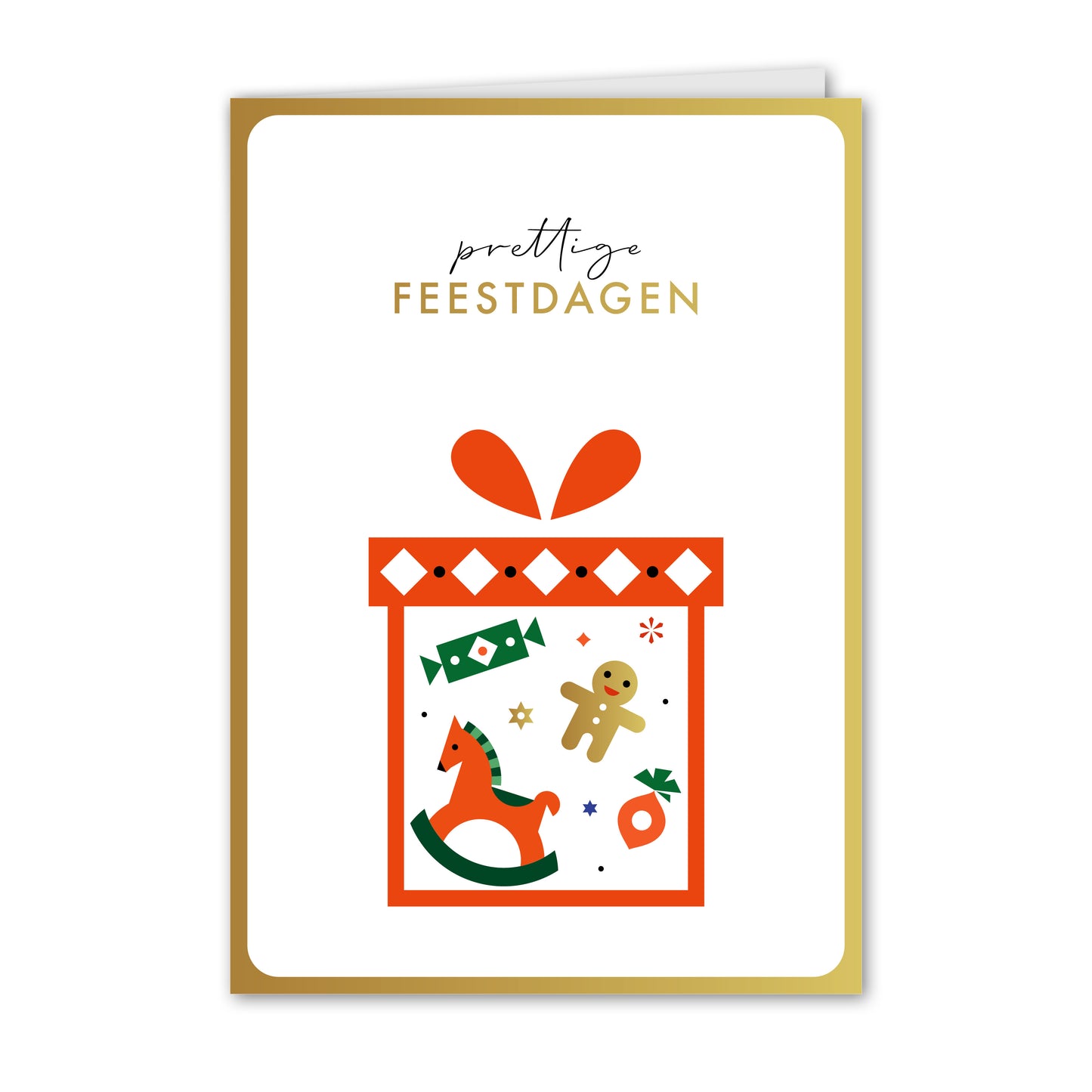 Weihnachtskarten-Geschenk, anmutiges Gold