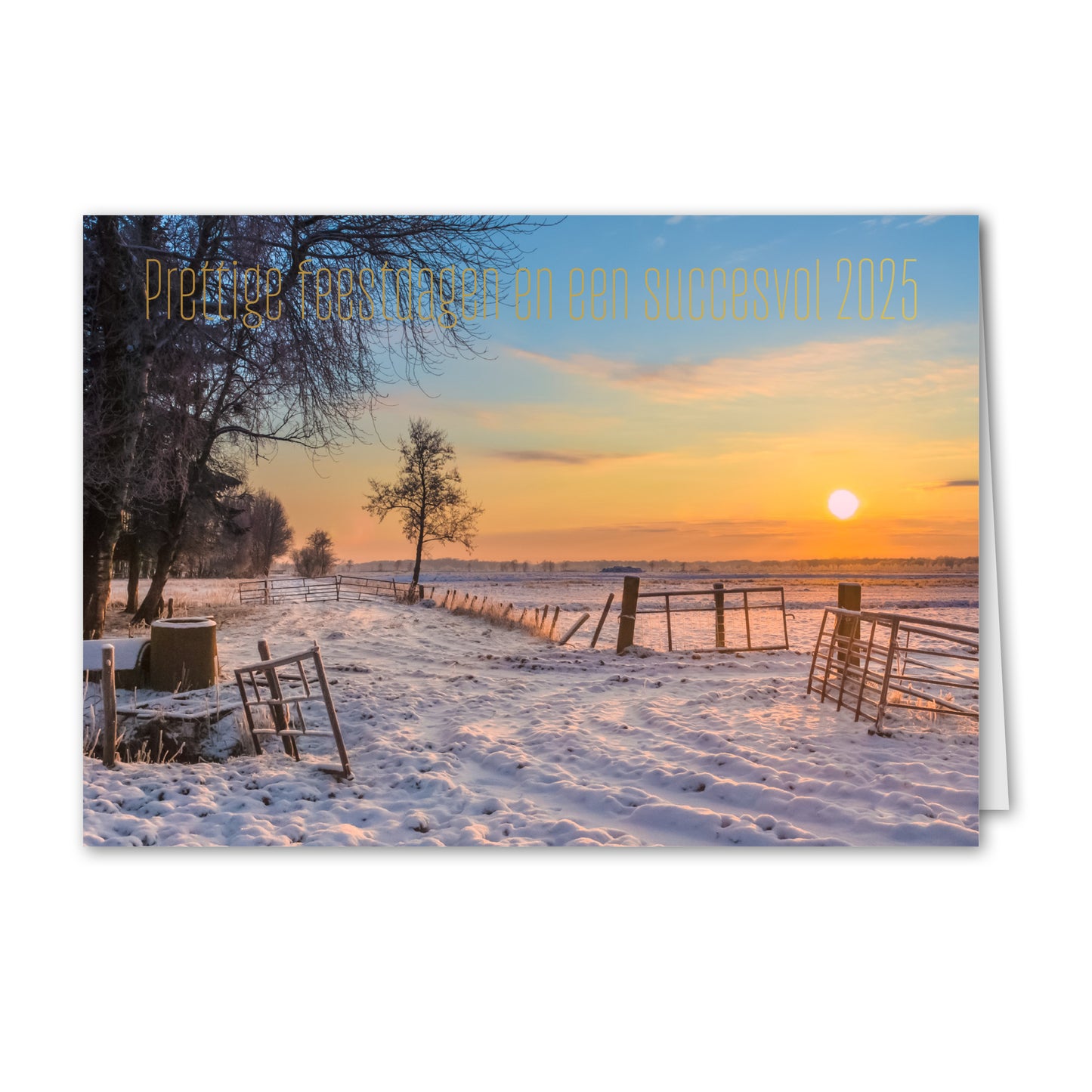 Kerstkaart Sneeuwlandschap