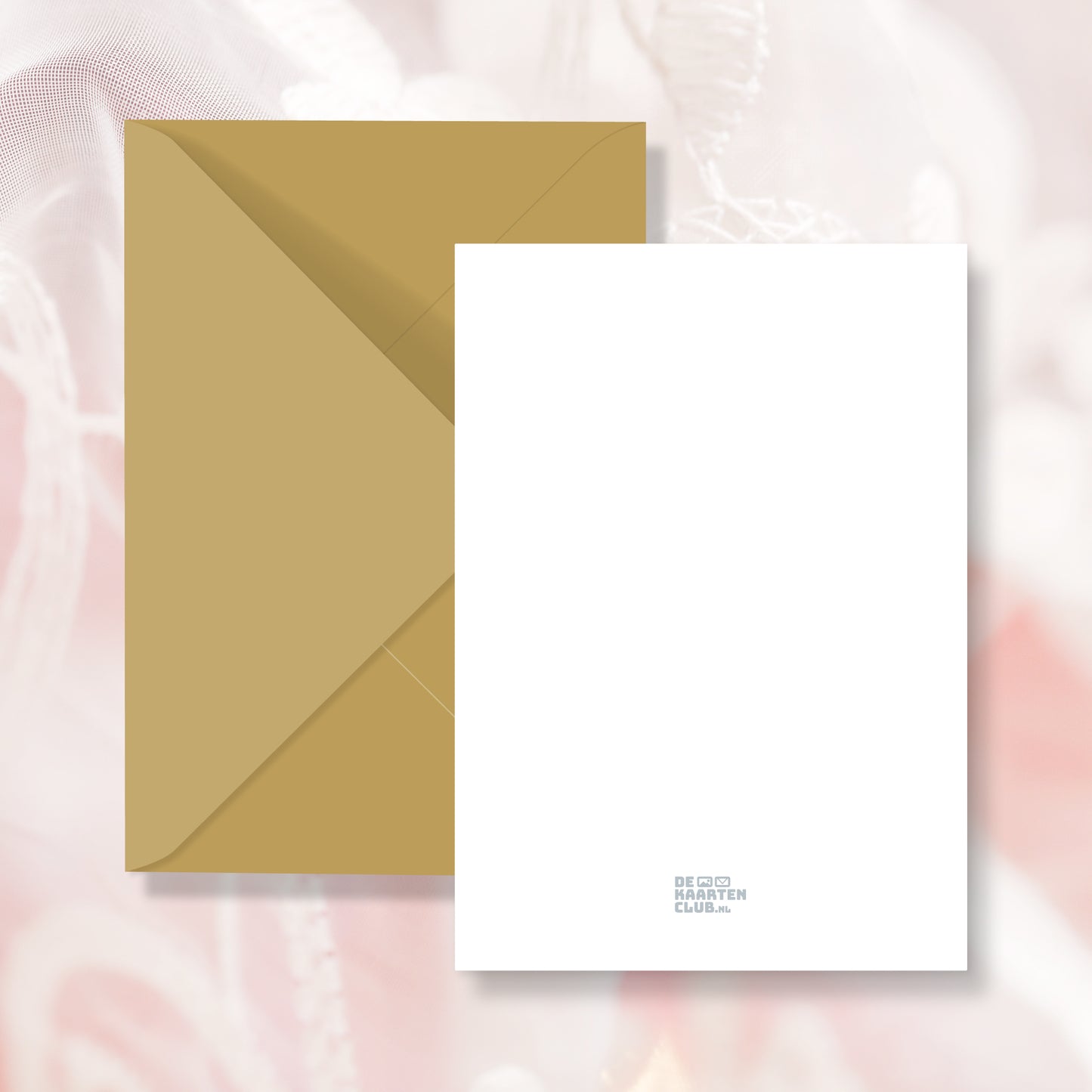 Trouwkaart Typografie Blauw Goud