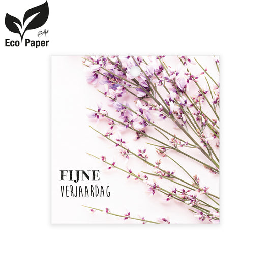 Kadokaart Eco Pure - Fijne verjaardag 25 stuks
