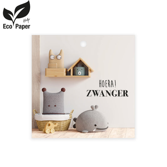 Kadokaart Eco Pure - Hoera Zwanger 25 stuks