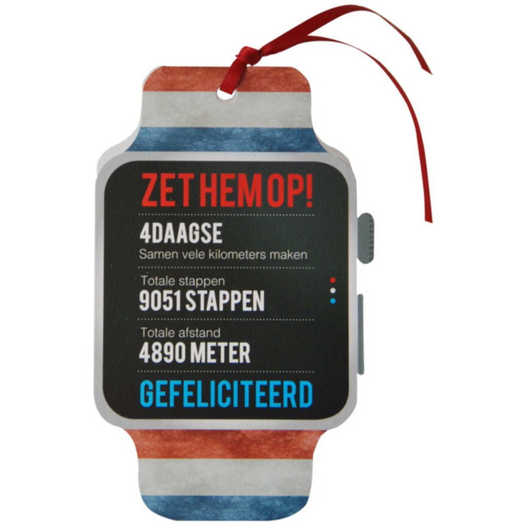 Kadokaart 4 Daagse Watch Zet hem op! Gefeliciteerd 12 stuks