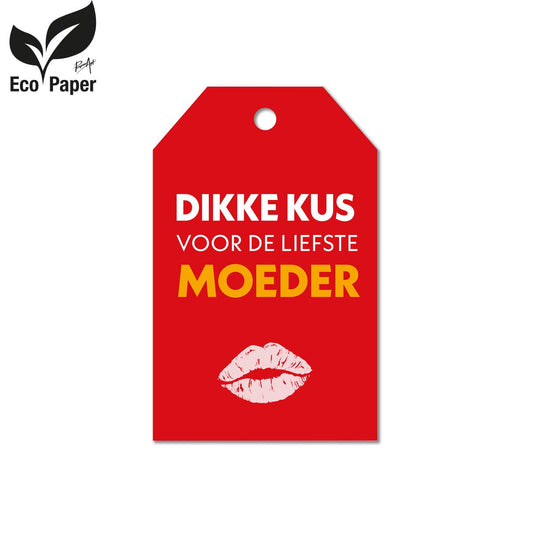 Kadokaart Dikke kus voor de liefste moeder 20 stuks