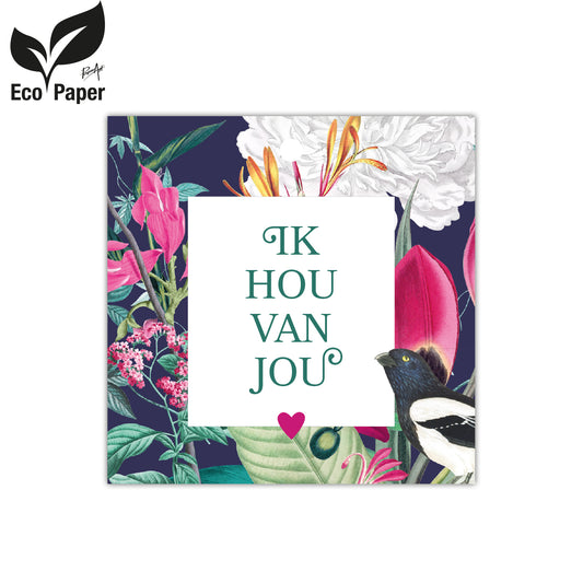 Kadokaart Eco Love - Ik hou van jou 25 stuks