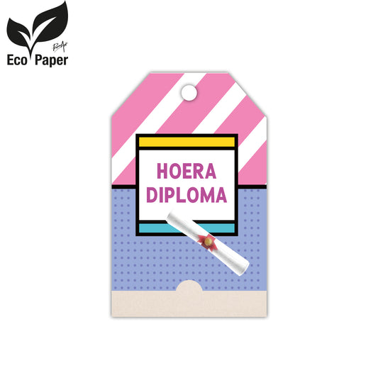 Kadokaart Eco Graduation - Hoera diploma 12 stuks