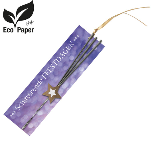 Kadokaart Eco Galactic - Schitterende Feestdagen - Vuurwerksterretjes 6 stuks