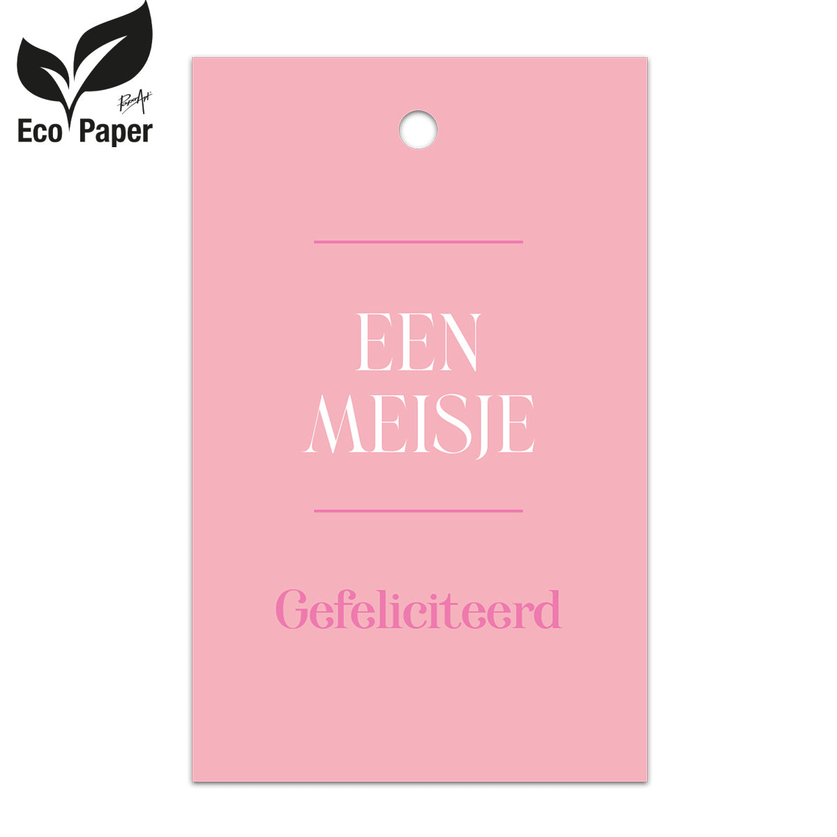 Kadokaart Eco Indy- Een meisje - Gefeliciteerd 25 stuks