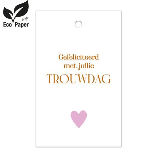 Kadokaart Eco Indy- Gefeliciteerd met jullie trouwdag 25 stuks