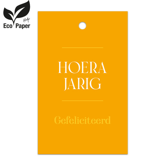 Kadokaart Eco Indy- Hoera jarig - Gefeliciteerd 25 stuks