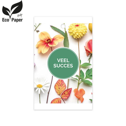 Kadokaart Eco Wildflower - Veel succes 25 stuks