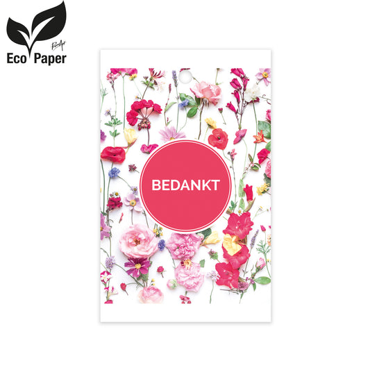 Kadokaart Eco Wildflower - Bedankt 25 stuks