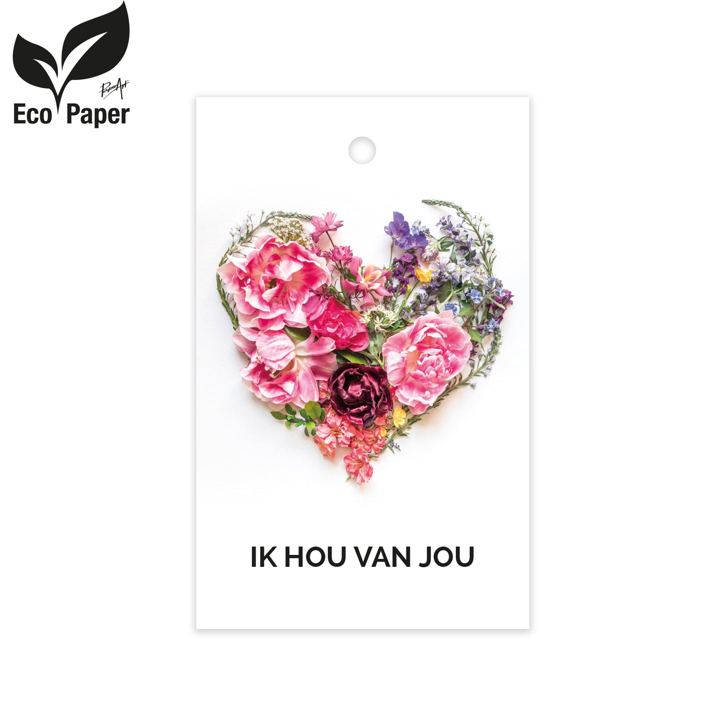 Kadokaart Eco Wildflower - Ik hou van jou 25 stuks