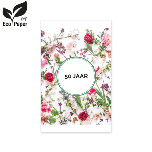 Kadokaart Eco Wildflower - 50 jaar 25 stuks