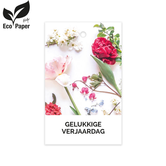 Kadokaart Eco Wildflower - Gelukkige verjaardag 25 stuks
