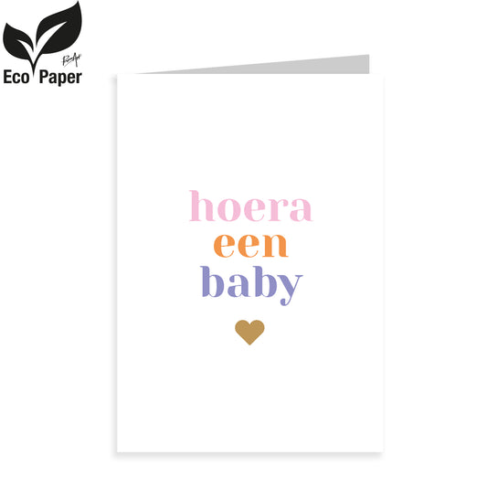 Kadokaart Eco Viva - hoera een baby 20 stuks