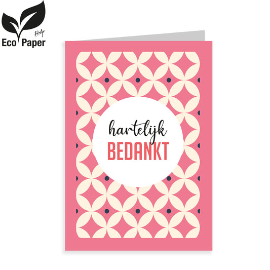Kadokaart Eco Viva - Hartelijk bedankt 20 stuks