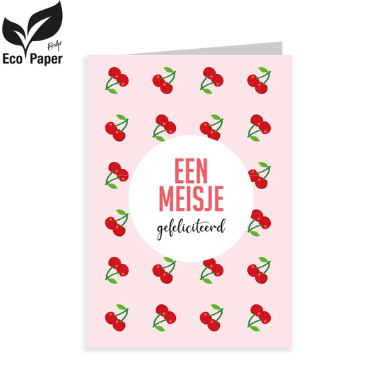 Kadokaart Eco Viva - Een meisje gefeliciteerd 20 stuks