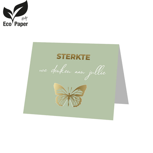 Kadokaart Eco Posh - Sterkte we denken aan jullie 20 stuks