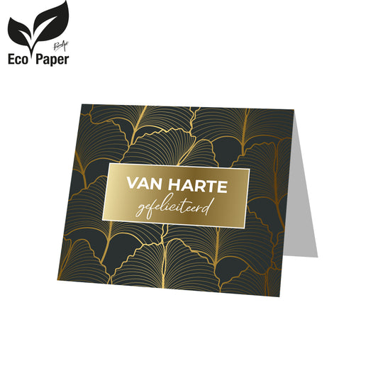Kadokaart Eco Posh - Van harte gefeliciteerd 20 stuks