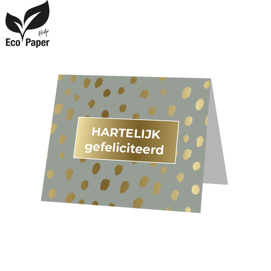 Kadokaart Eco Posh - Hartelijk gefeliciteerd 20 stuks