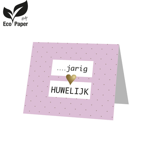 Kadokaart Eco Posh -  jarig huwelijk 20 stuks