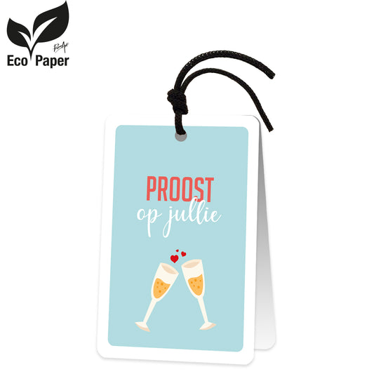 Wenskaart PROOST op jullie 6 stuks