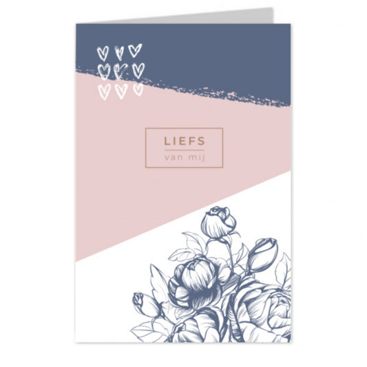 Wenskaart Moederdag - Liefs van mij 6 stuks