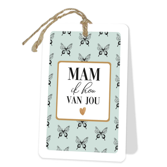 Wenskaart MAM ik hou van jou 6 stuks