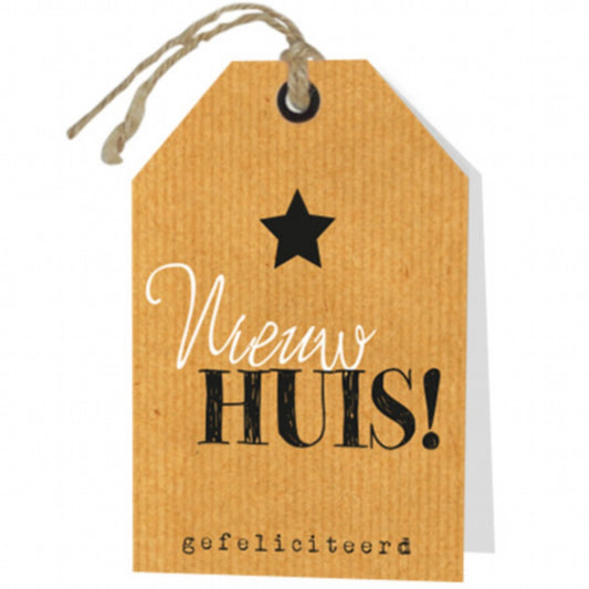 Wenskaart Nieuw huis! 6 stuks