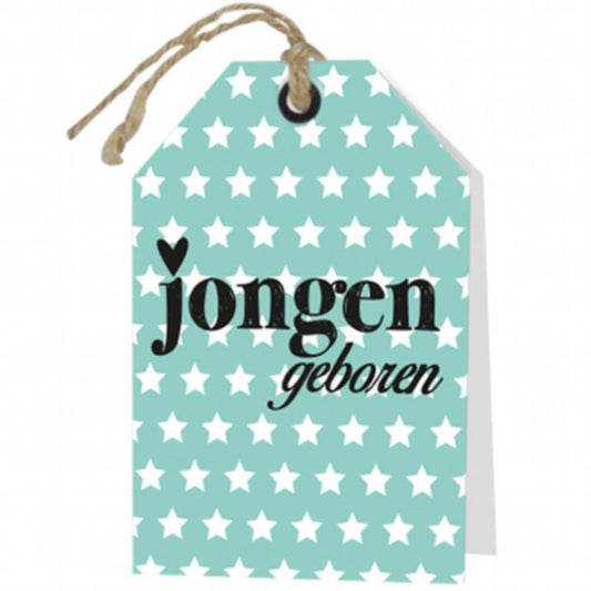 Wenskaart Jongen geboren 6 stuks