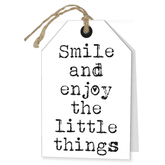 Wenskaart Smile and enjoy the little things 6 stuks
